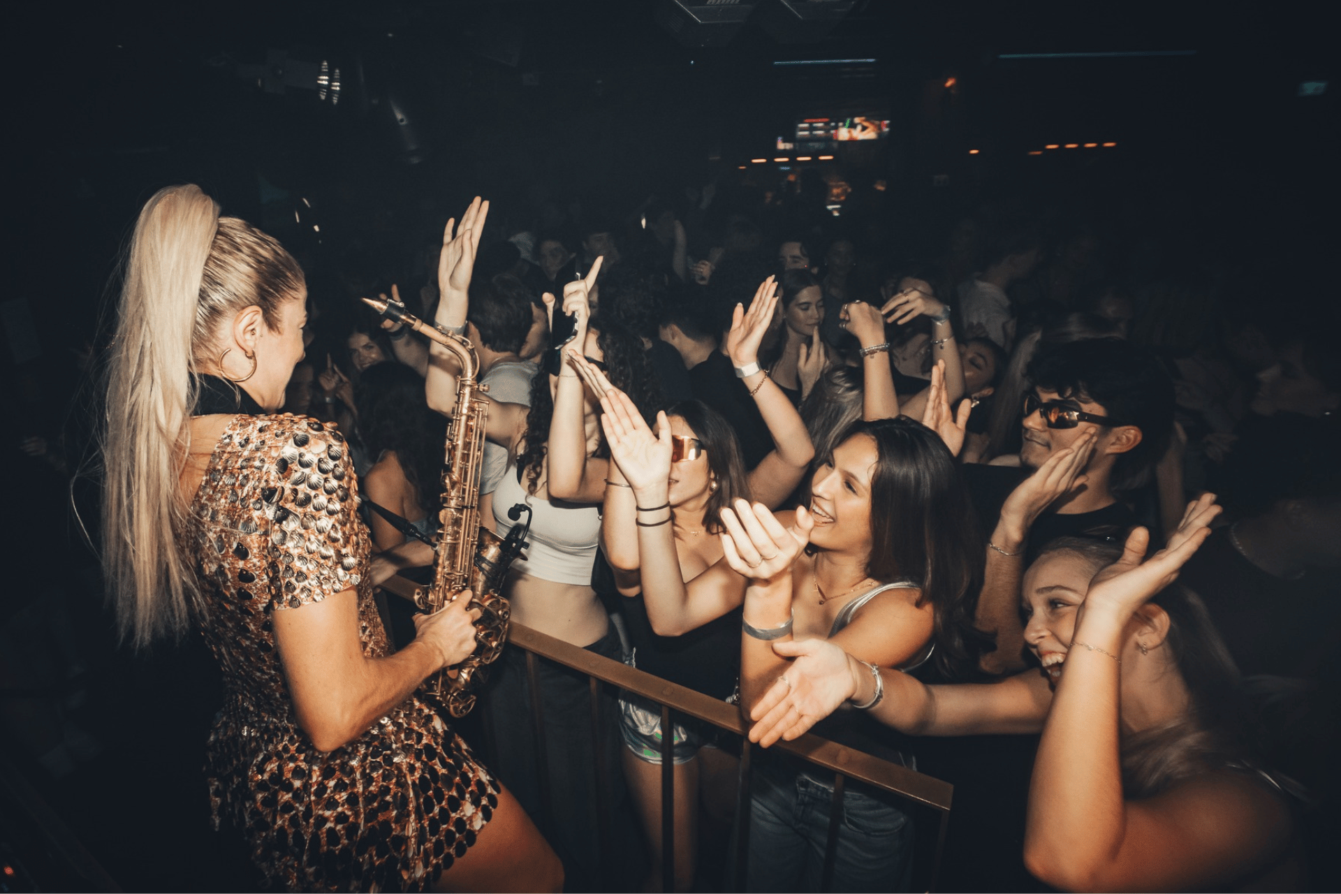 Live sax performer at Side Bar Sydney
